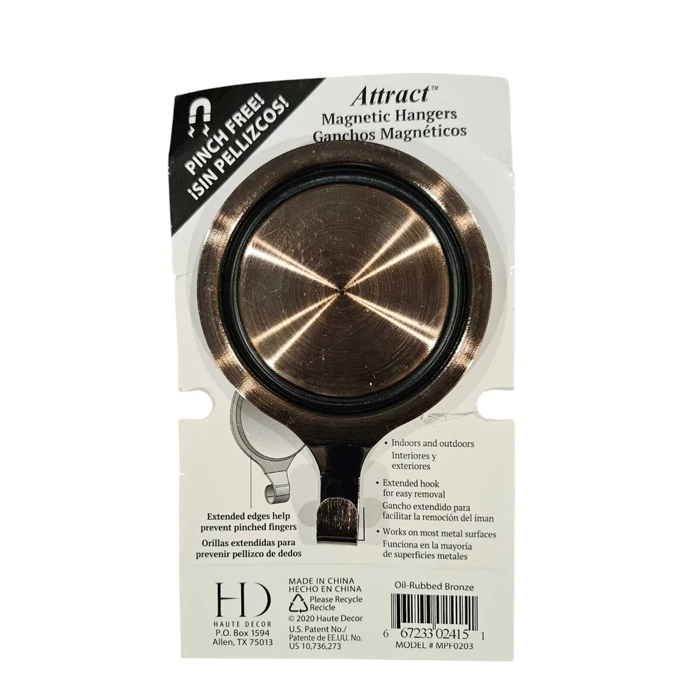 Attract Magnetic Hangers Oil Rubbed Bronze Wreath Door Window Metal Single Pane‎
